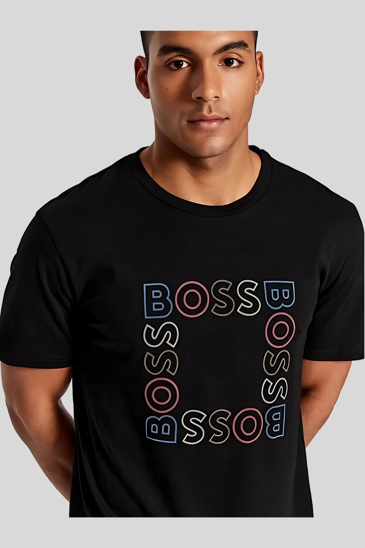 Boss Regular Fit Bisiklet Yaka Erkek T-Shirt Siyah