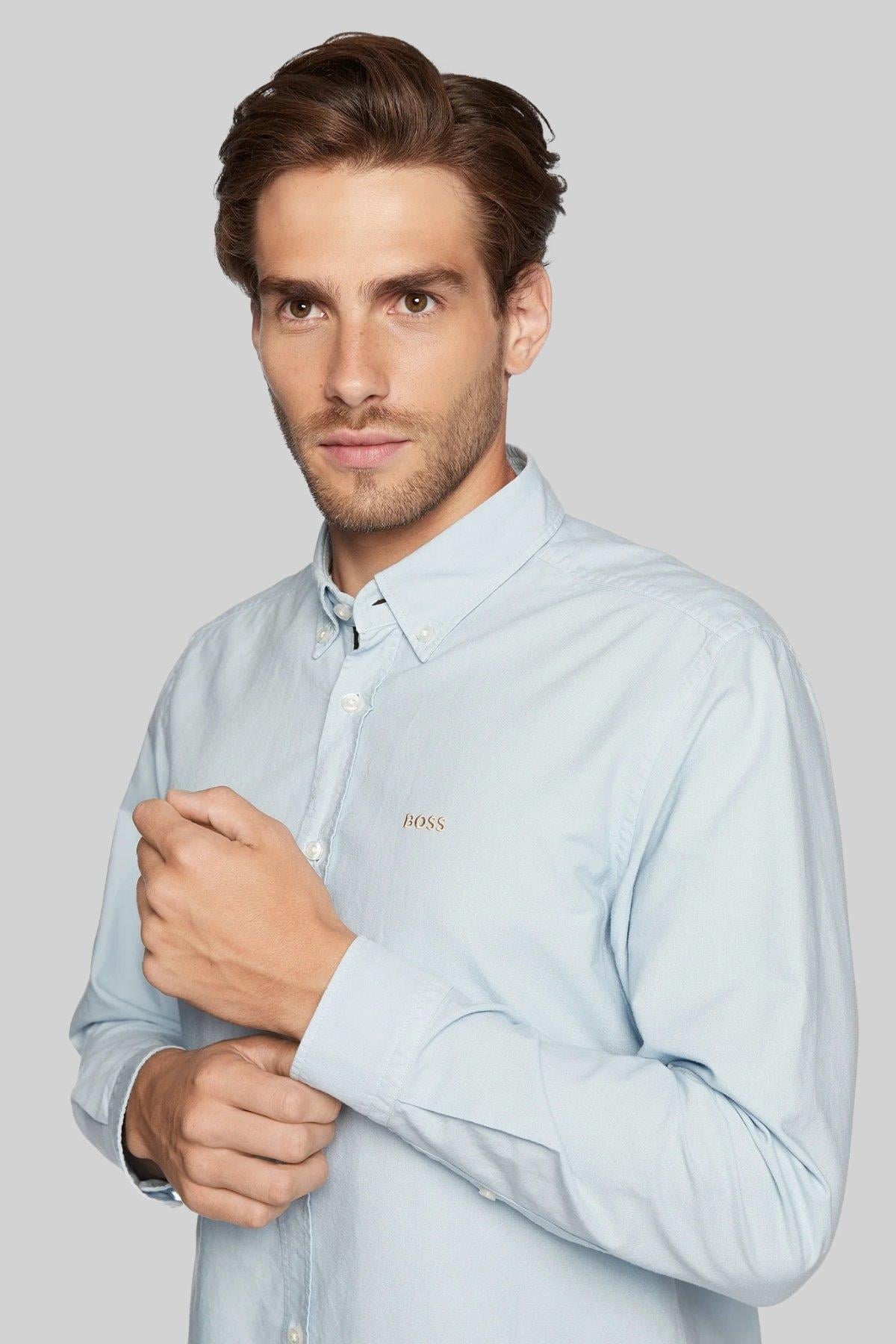 Boss Regular Fit Erkek Gömlek Mavi