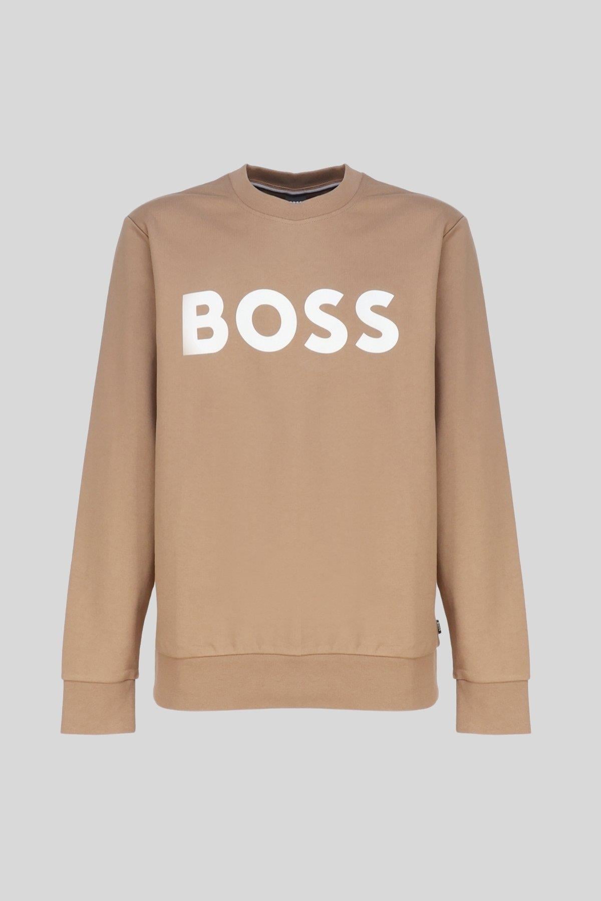 Boss Regular Fit Erkek Sweatshirt Bej