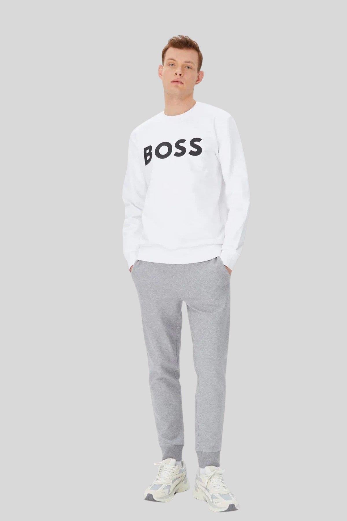 Boss Regular Fit Erkek Sweatshirt Beyaz 100