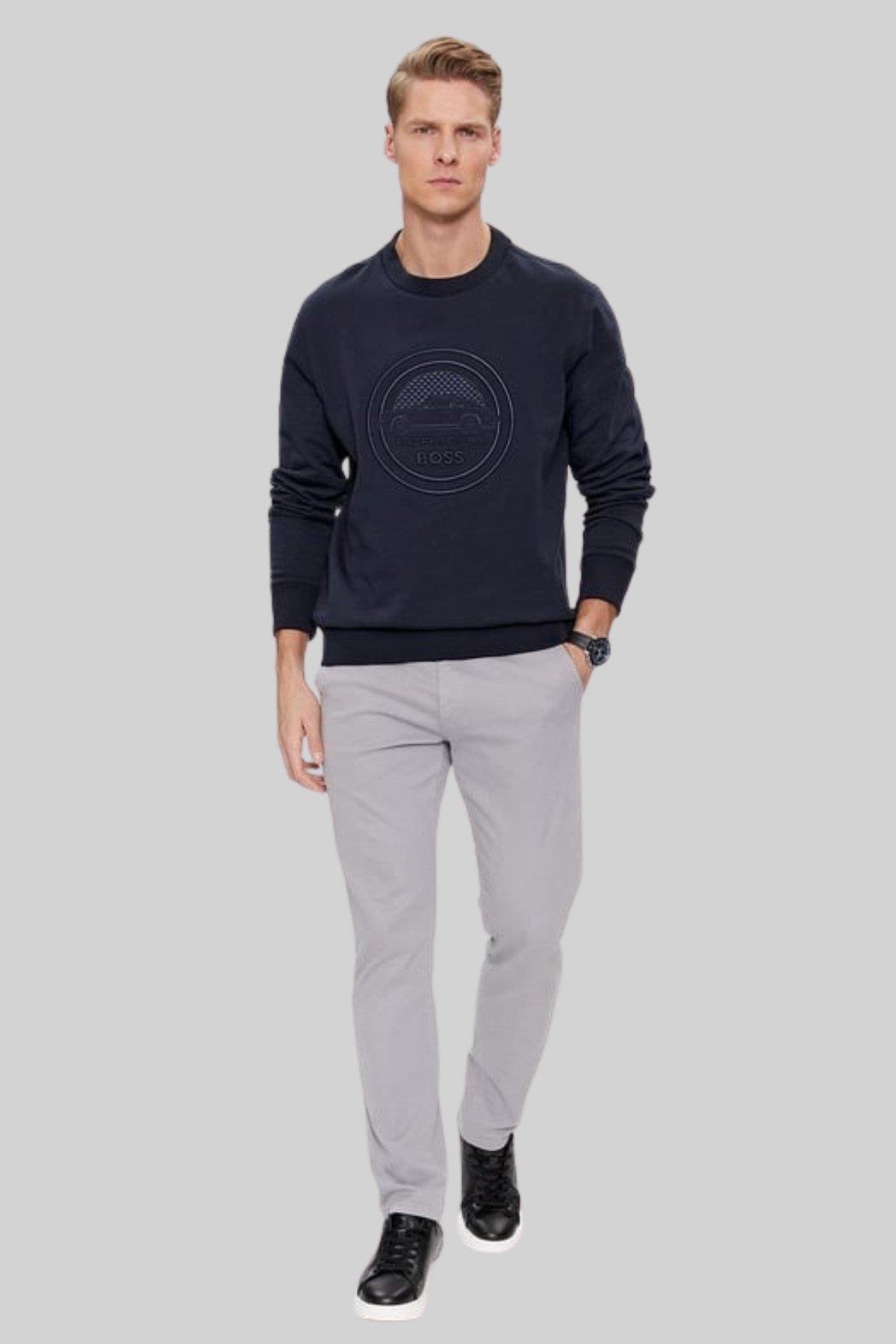 Boss Regular Fit Erkek Sweatshirt Lacivert