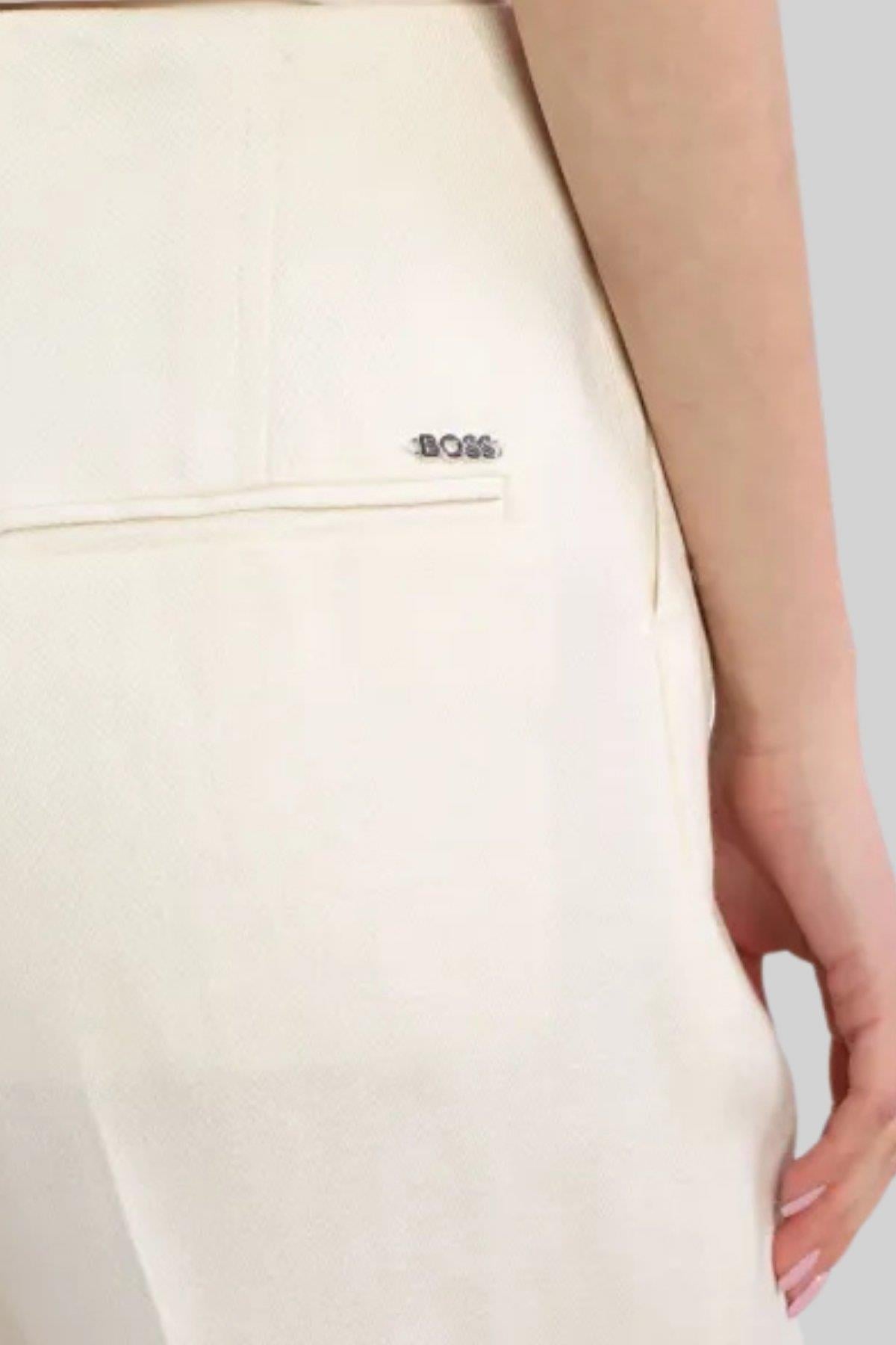 Boss Regular Fit Kadın Pantolon Beyaz