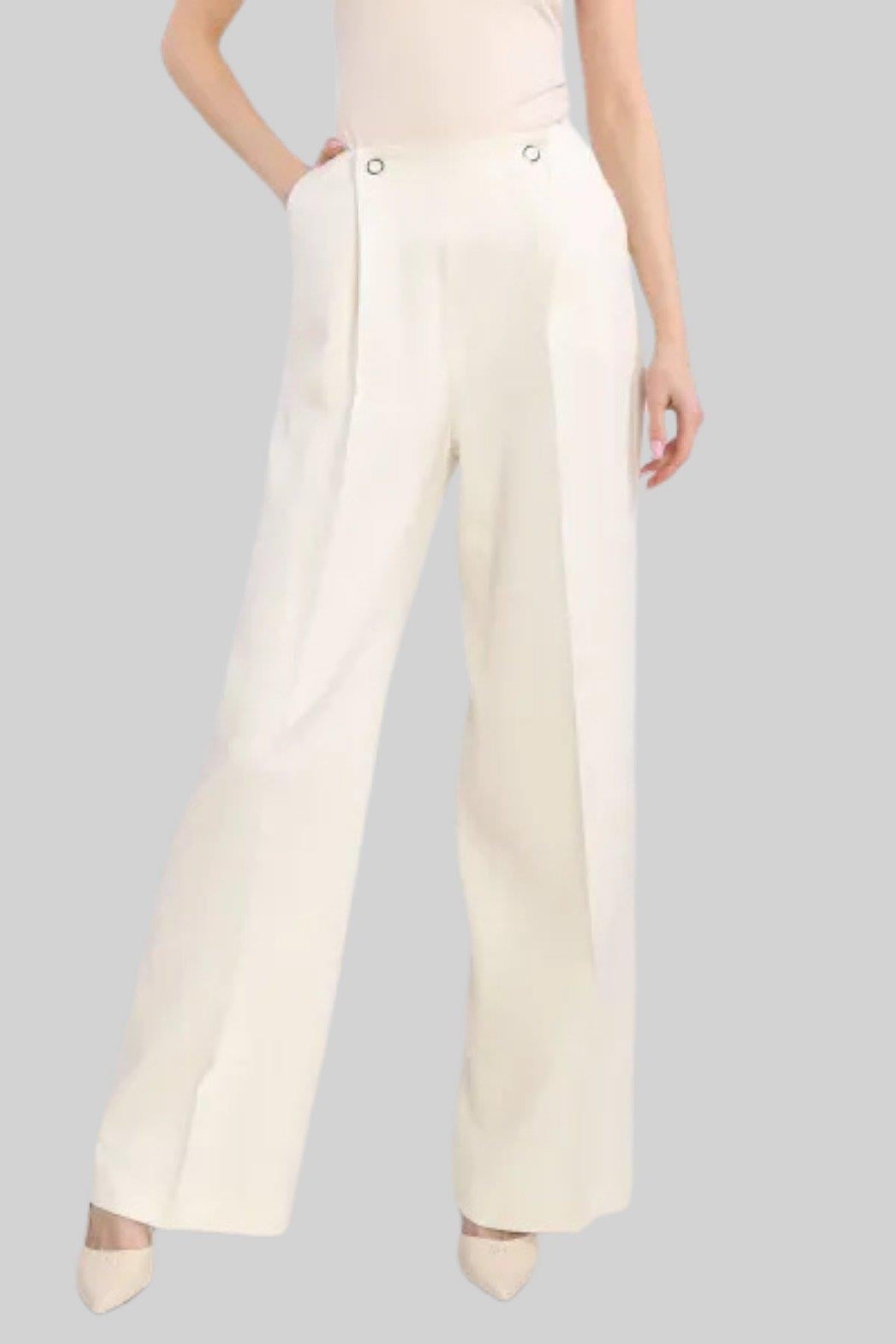 Boss Regular Fit Kadın Pantolon Beyaz