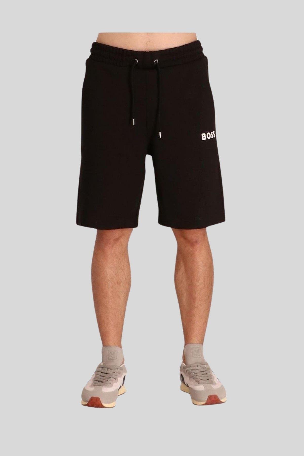Boss Regular Fit Marka Logolu Erkek Şort Siyah