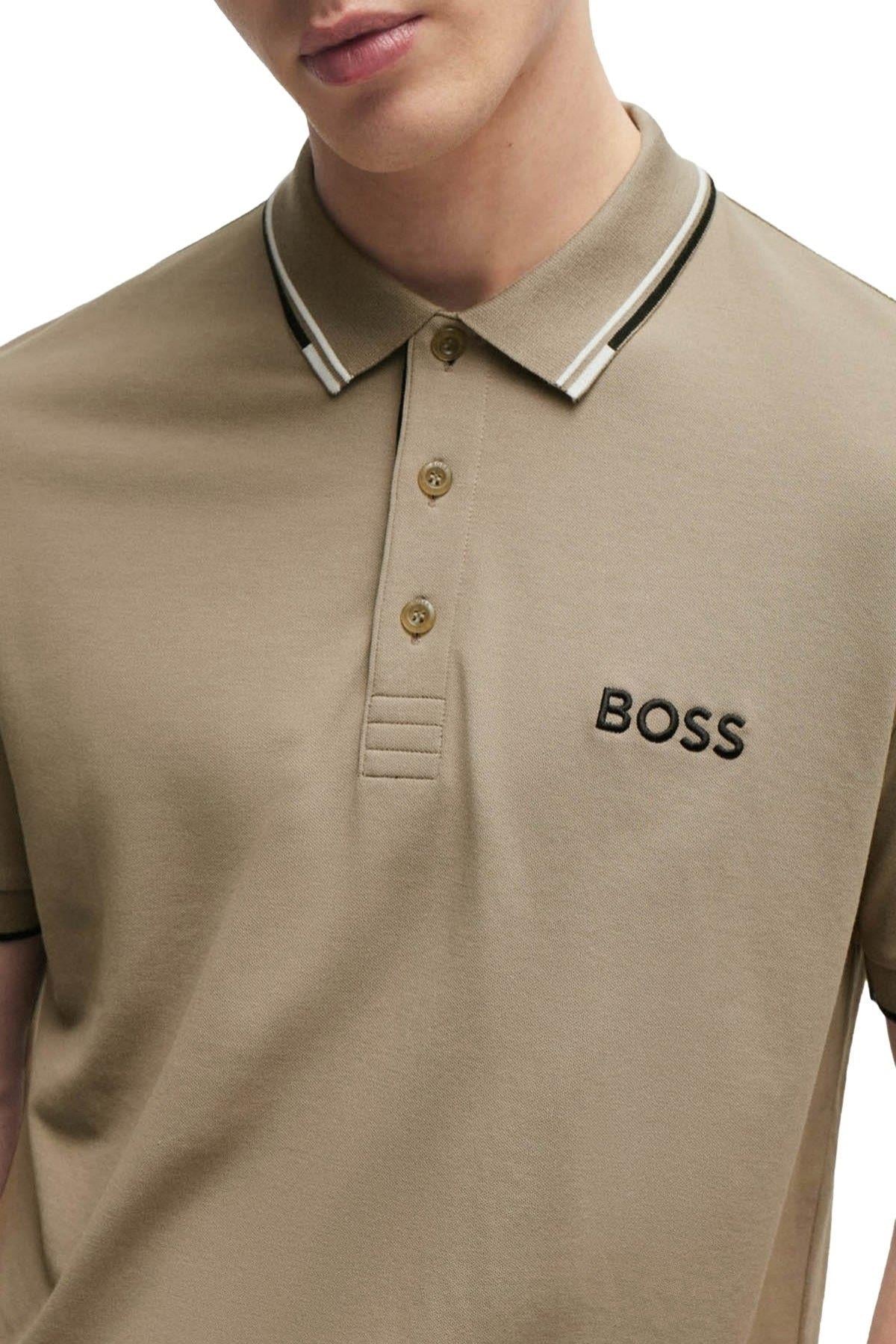 Boss Regular Fit Polo Yaka Erkek T-Shirt Yeşil