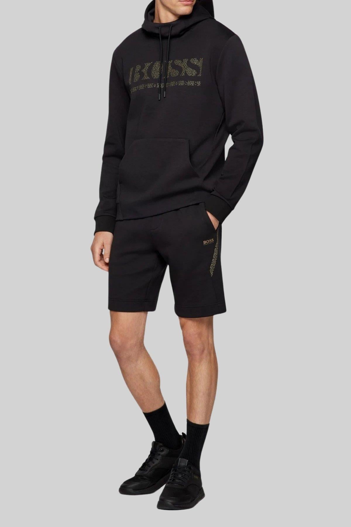 Boss Soody Erkek Kapüşonlu Sweatshirt Siyah