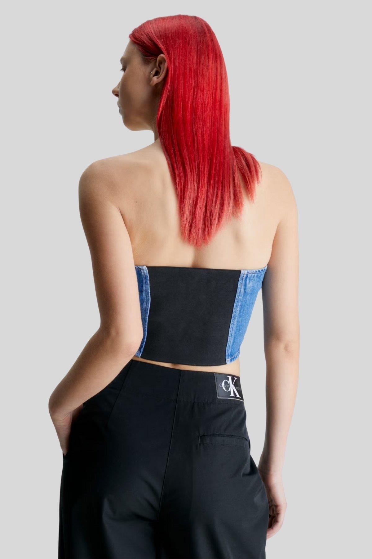 Calvin Klein Kadın Elastik Büstiyer Mavi