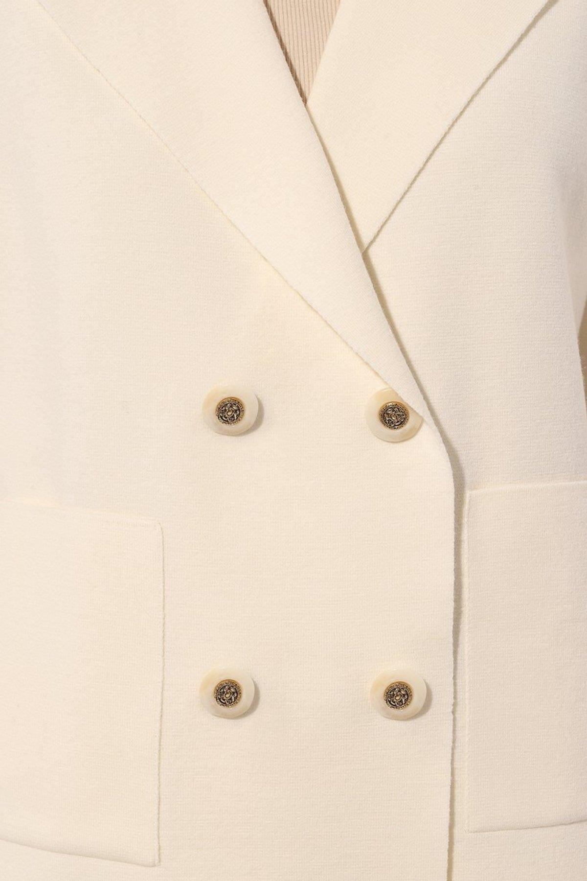 D.Exterior Kadın Blazer Ceket Krem
