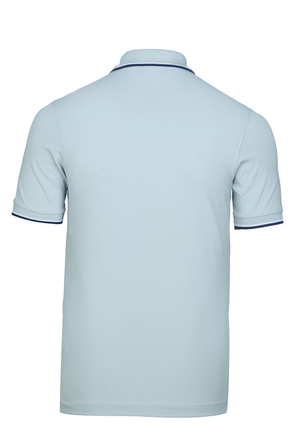 Erkek Çift Çizgili Kol Bantlı Polo Yaka T-Shirt