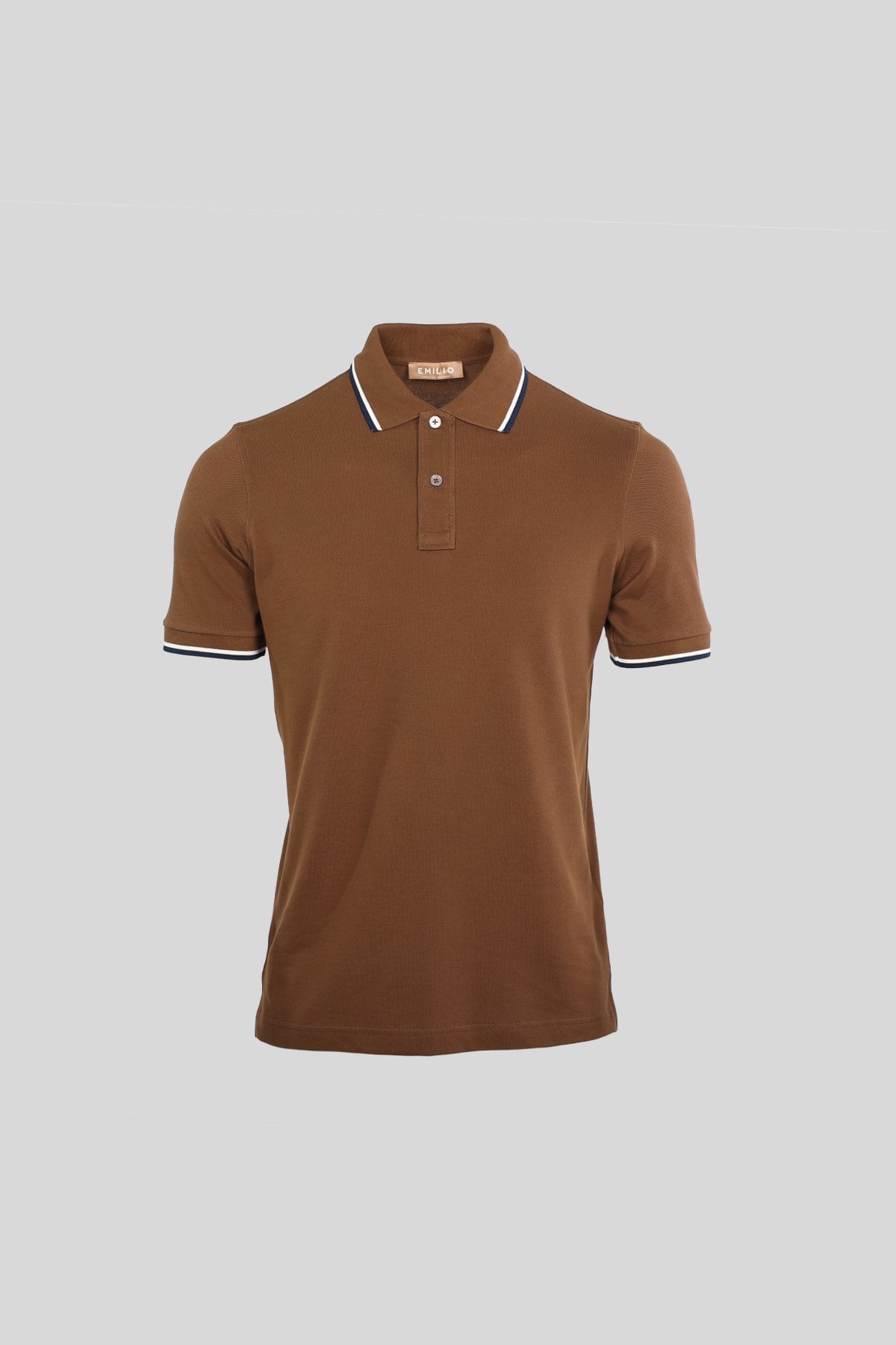 Erkek Çift Çizgili Kol Bantlı Polo Yaka T-Shirt