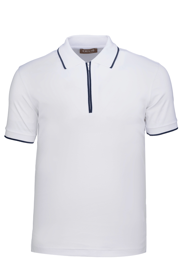 Erkek Fermuarlı Polo Yaka T-Shirt