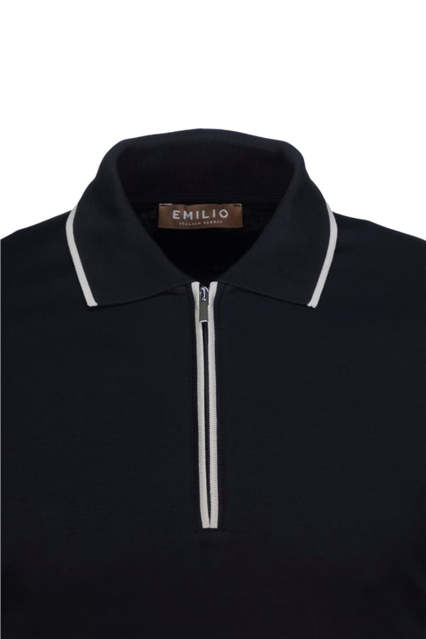 Erkek Fermuarlı Polo Yaka T-Shirt