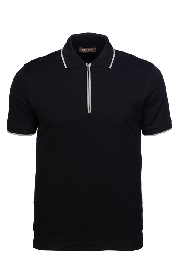 Erkek Fermuarlı Polo Yaka T-Shirt