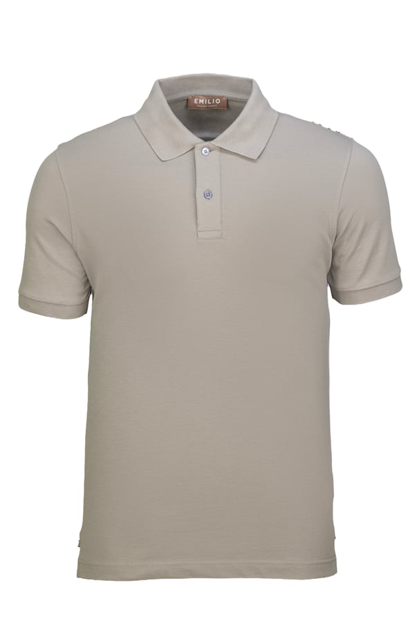 Erkek Kol Bantlı Boncuk İşleme Polo Yaka Erkek T-Shirt