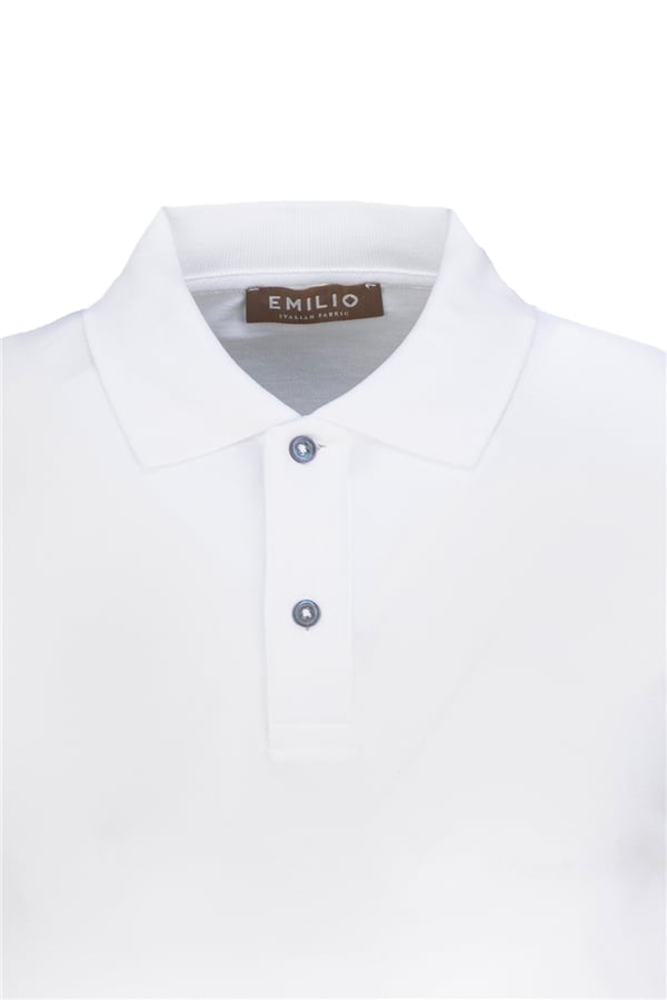 Erkek Kol Bantlı Boncuk İşleme Polo Yaka Erkek T-Shirt