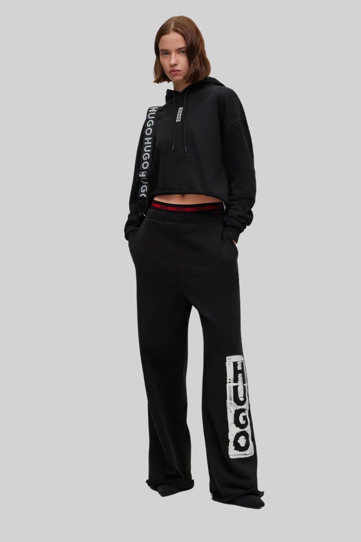 Hugo Boss Kapüşonlu Kadın Sweatshirt Siyah
