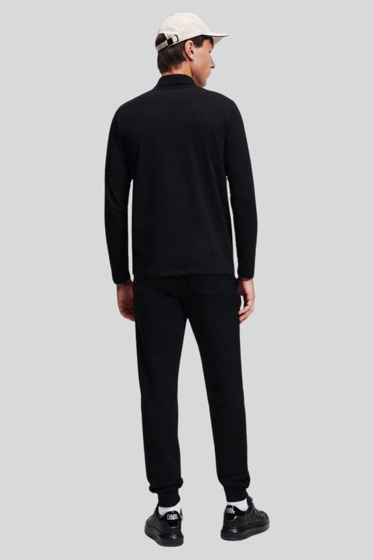Karl Lagerfeld Erkek Polo Yaka T-Shirt Siyah