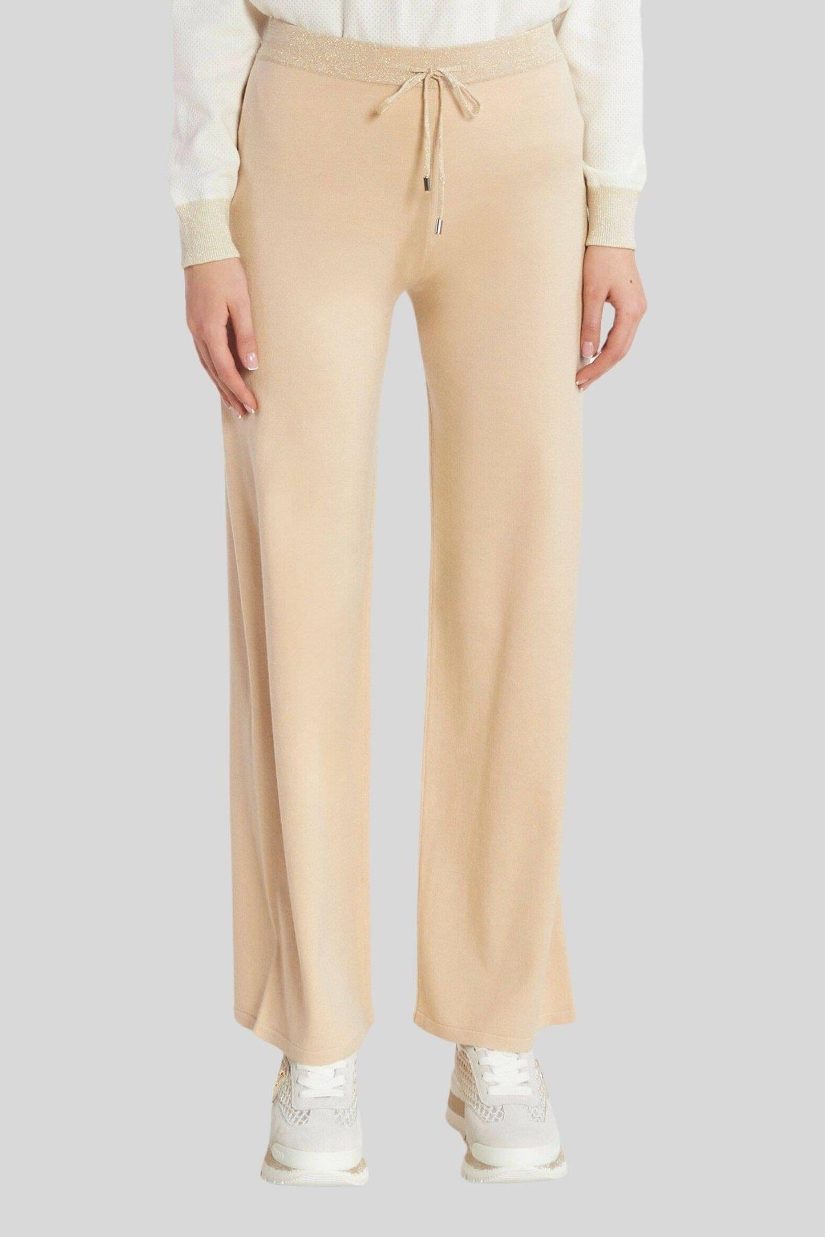 Liu Jo Kadın Regular Fit Örme Pantolon Bej