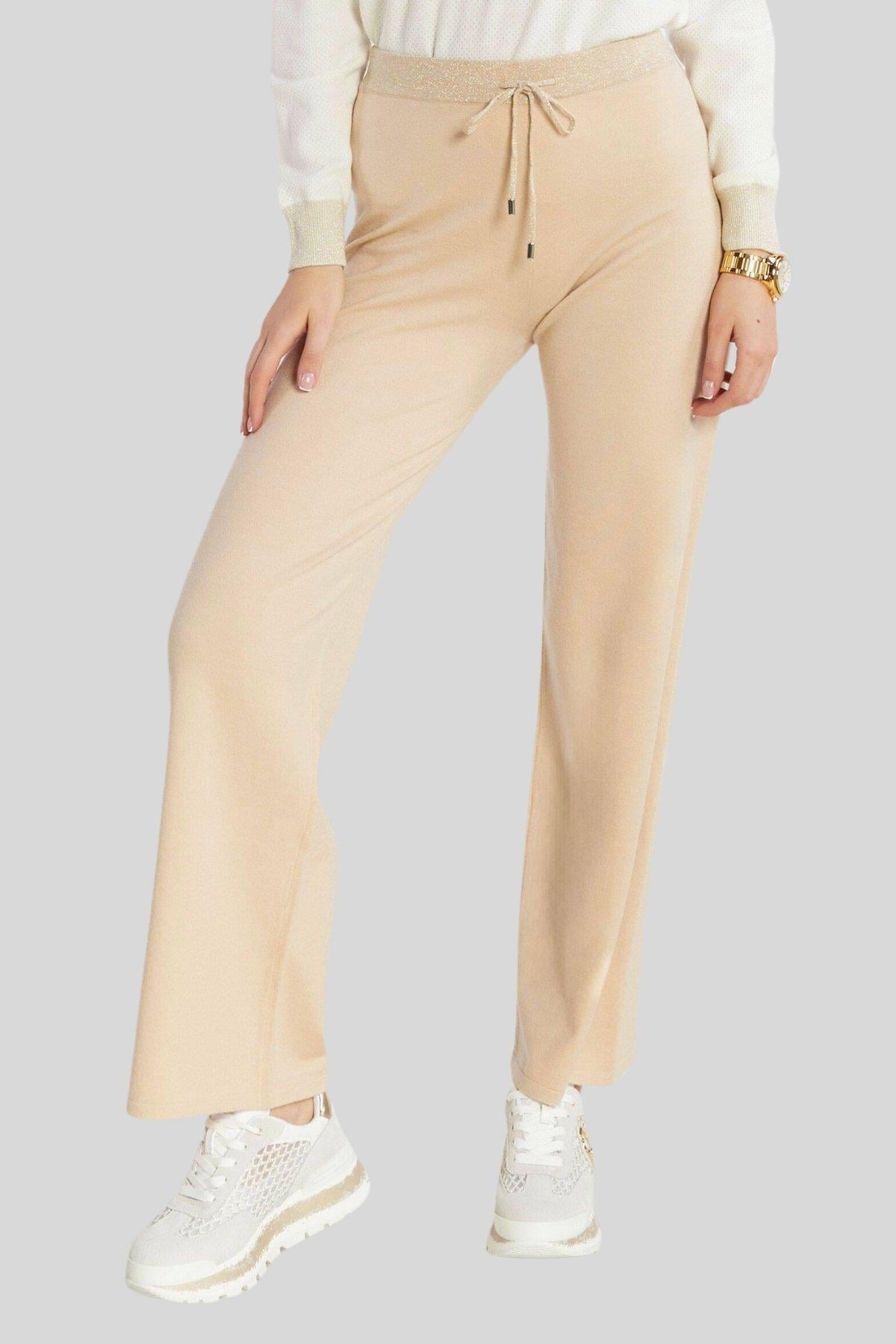 Liu Jo Kadın Regular Fit Örme Pantolon Bej