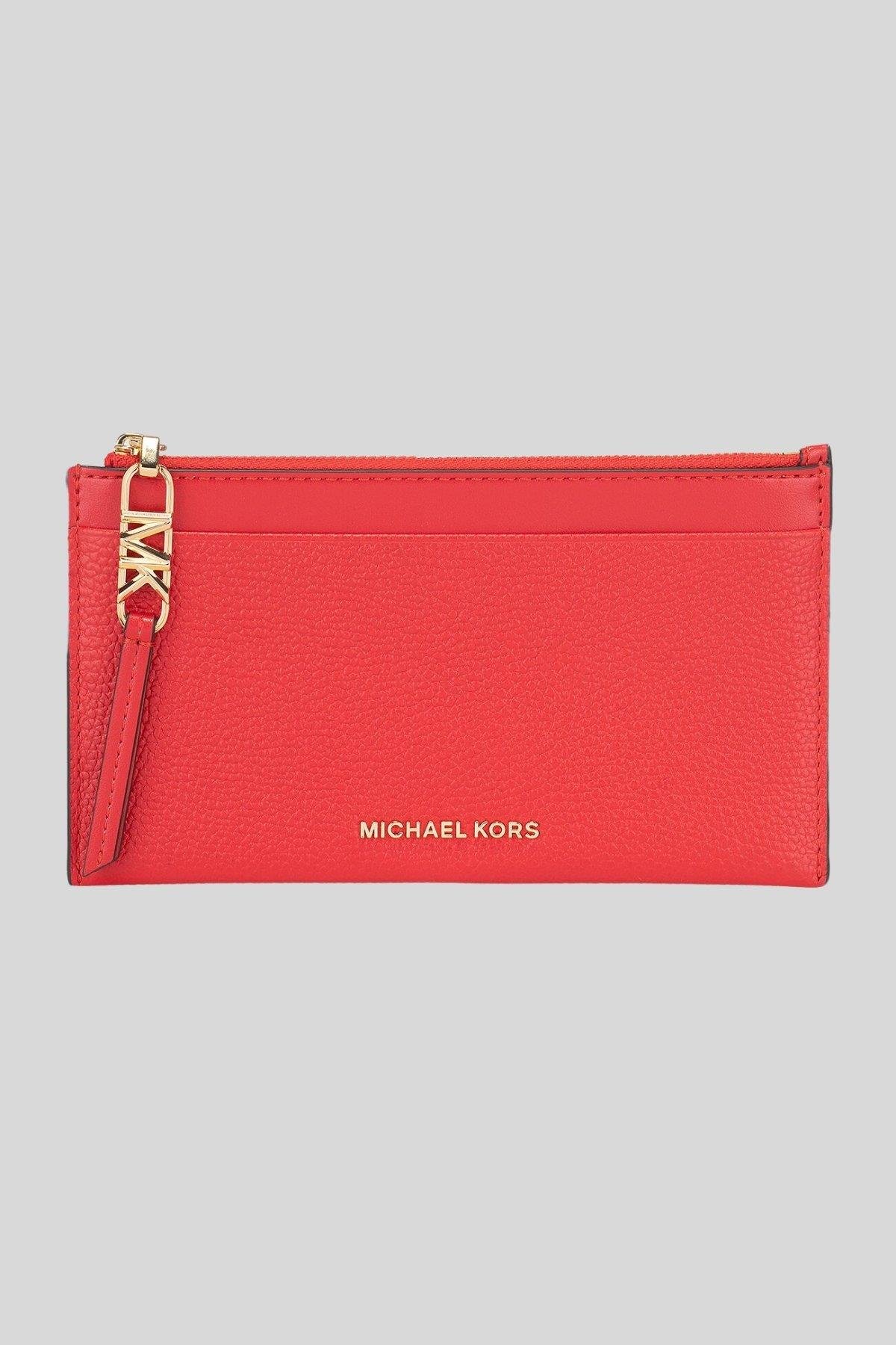 Michael Kors Kadın Büyük Fermuarlı Kartvizitlik Kırmızı