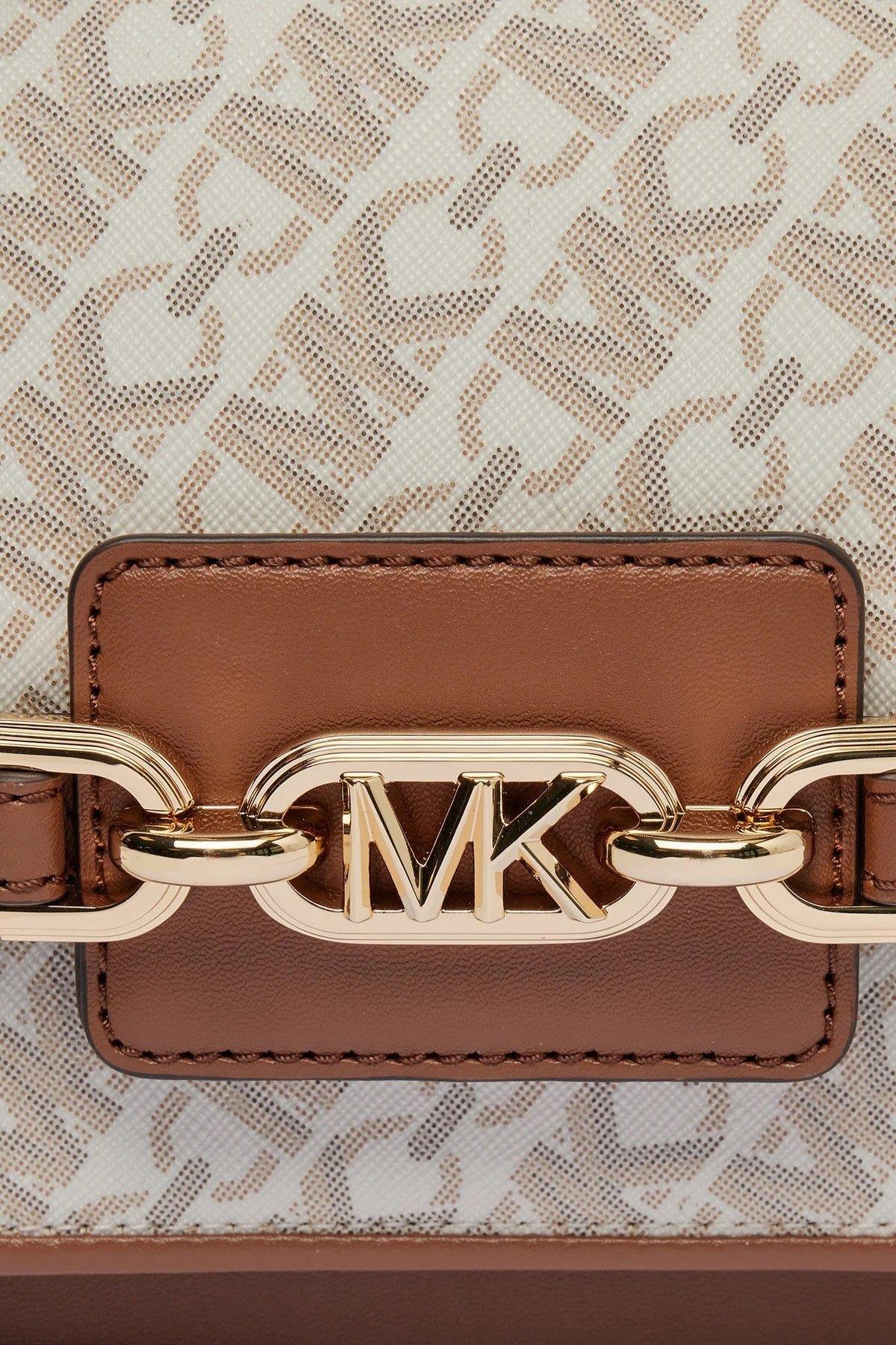 Michael Kors Kadın Logolu Zincir Askılı Omuz Çanta Bej