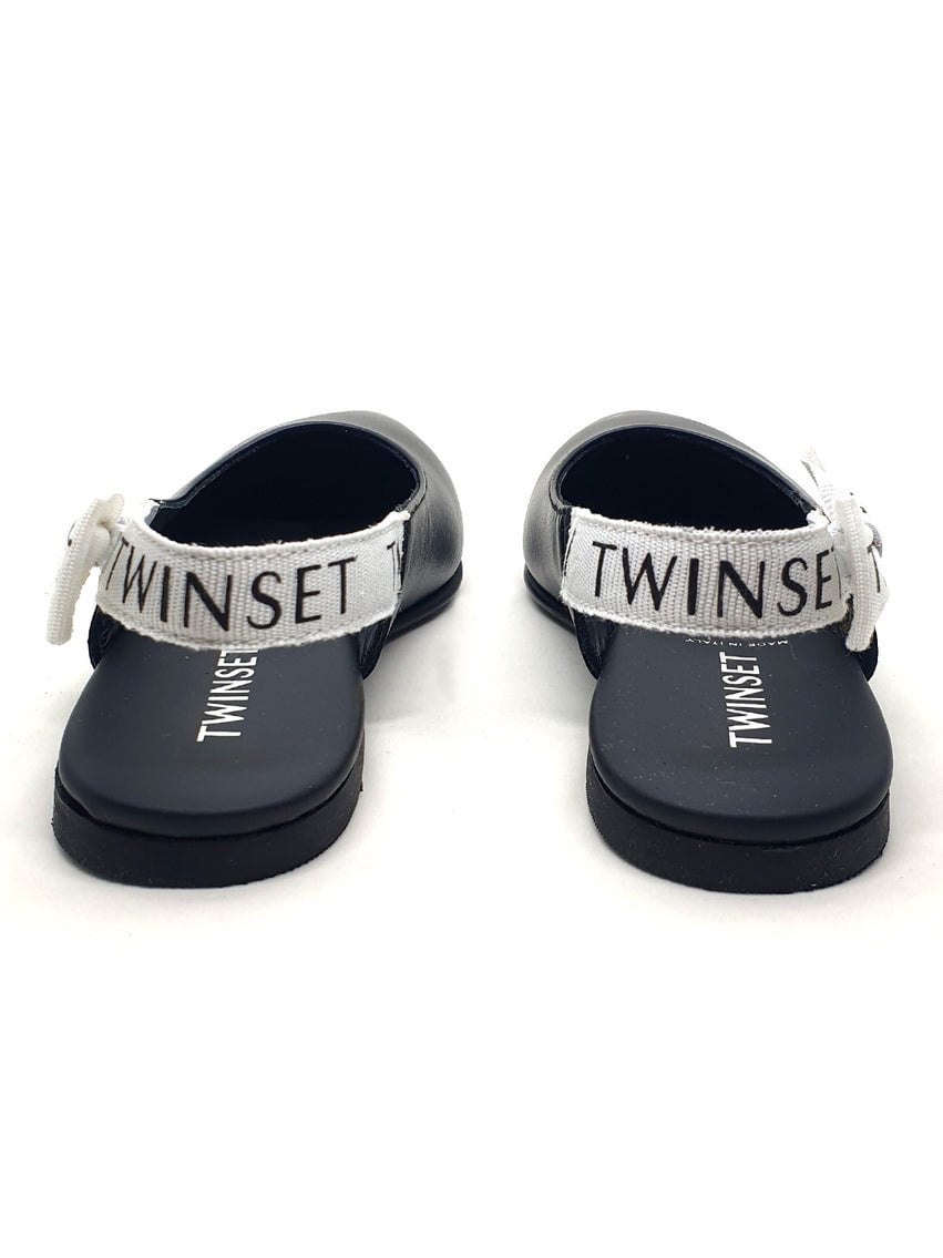 Twinset Kız Çocuk Babet Siyah
