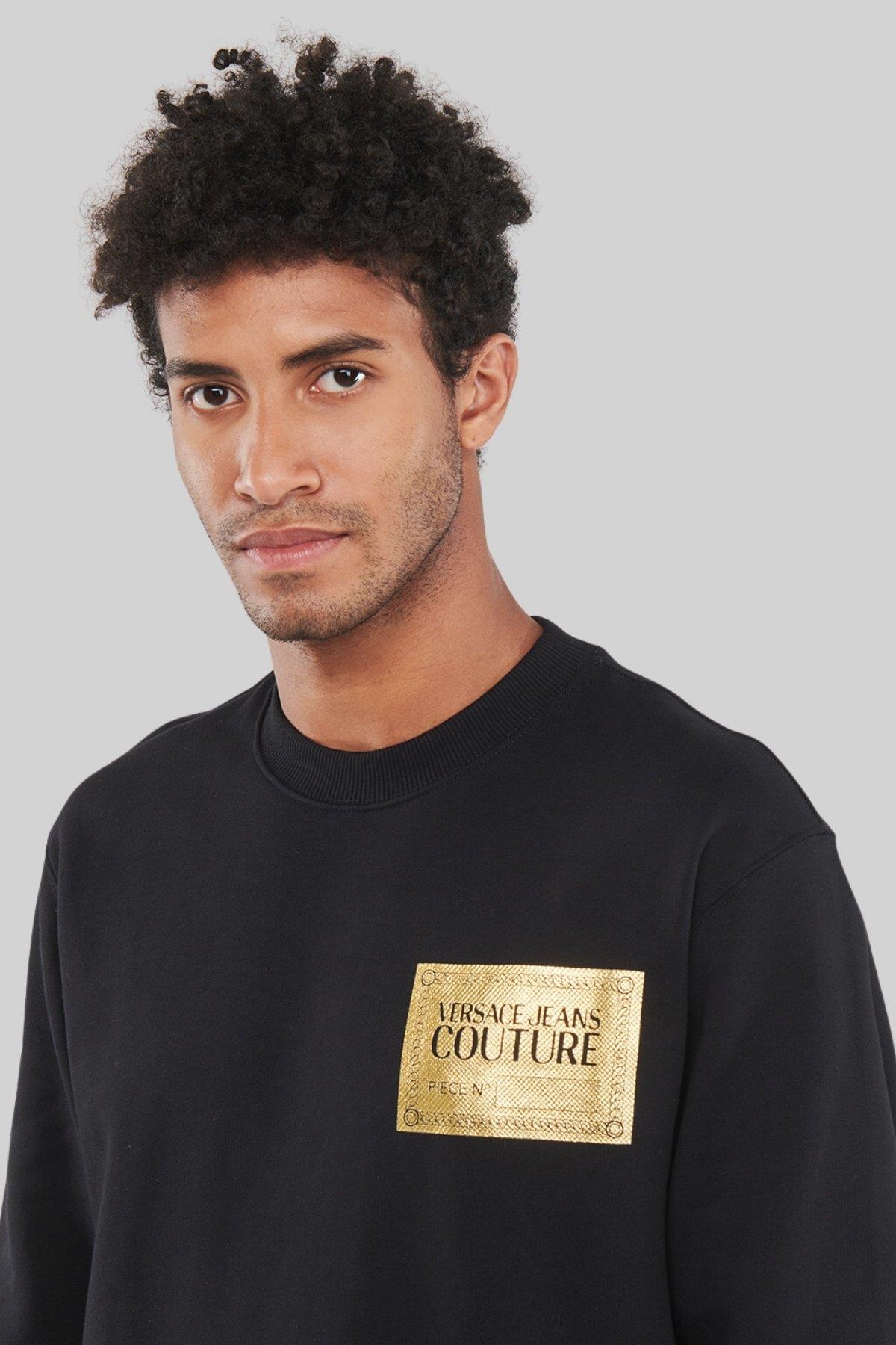 Versace Jeans Couture Erkek Uzun Kollu Sweatshirt Siyah