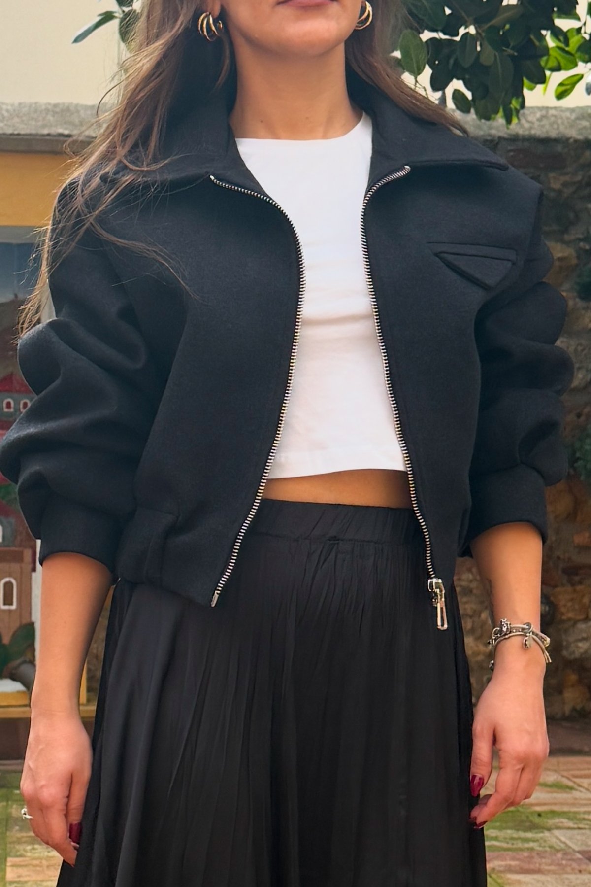 Astarlı Siyah Ceket