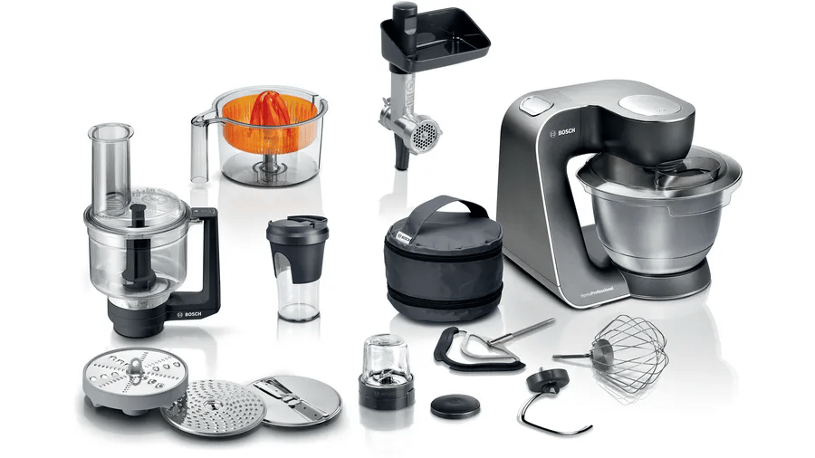 Bosch MUM59M55 Serie 4 Mutfak Makinesi MUM 5 1000 W Siyah, Gümüş