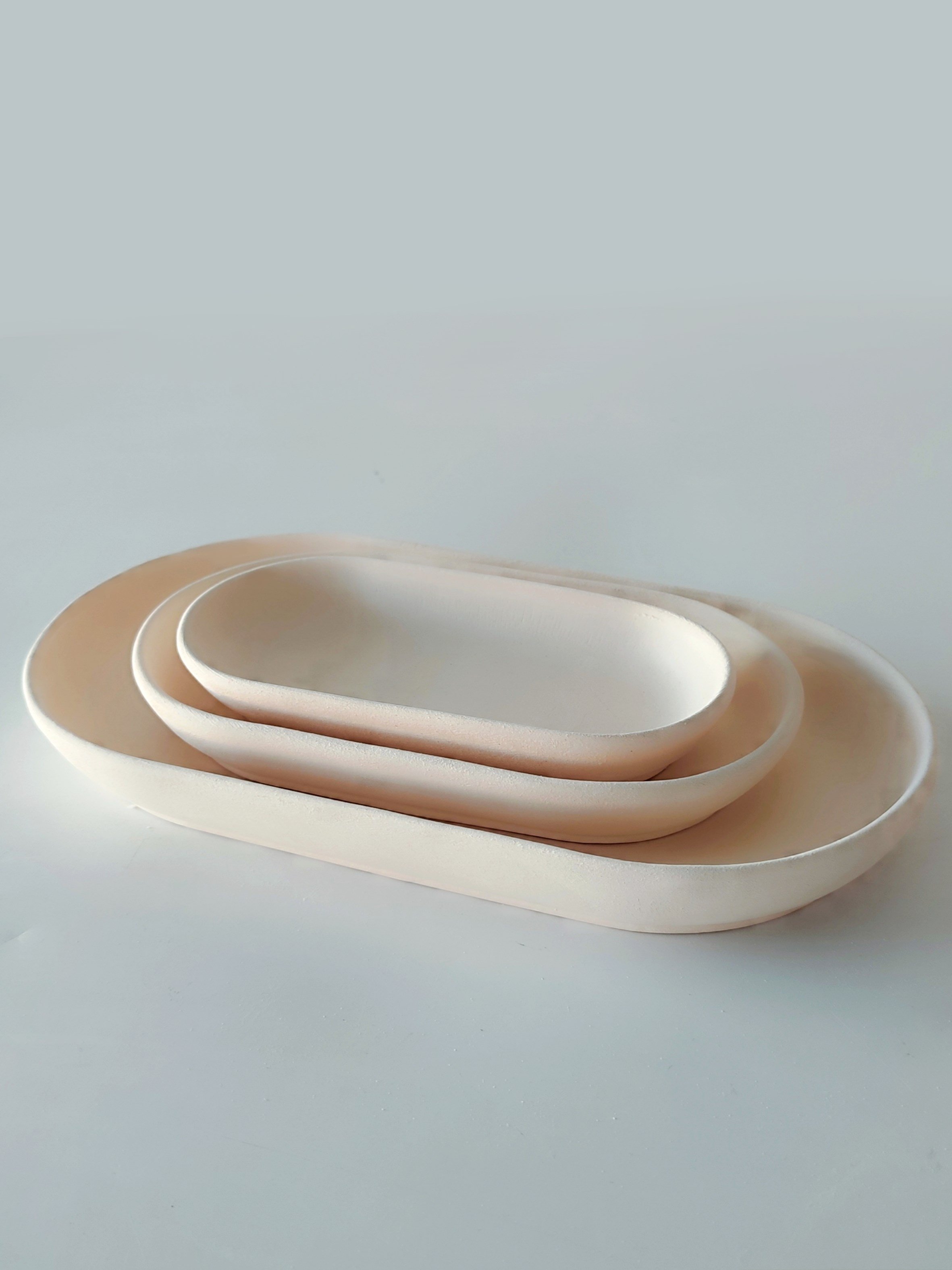 Oval Tabak Seti | Seramik Bisküvi