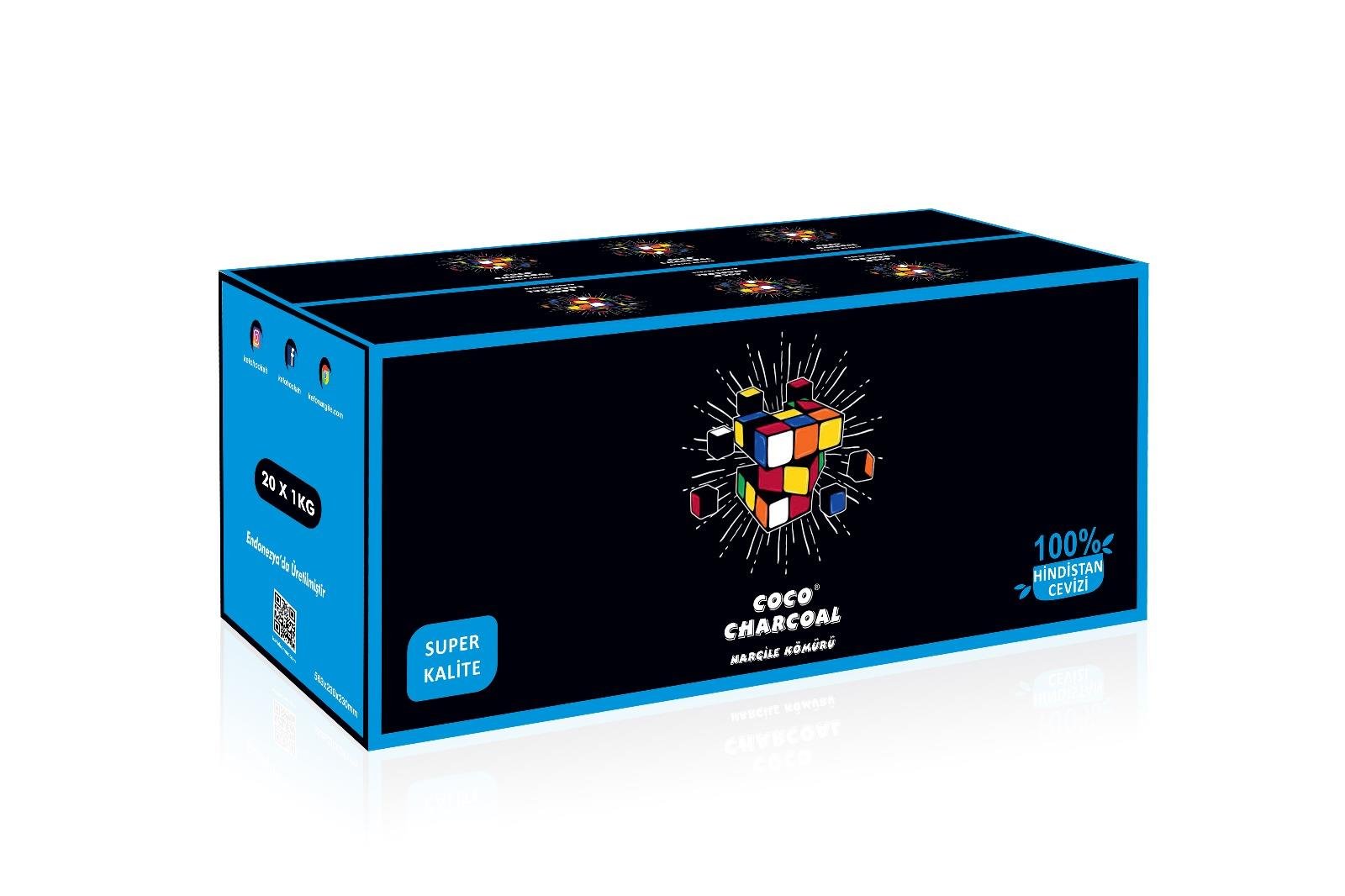 Coco Charcoal 26 mm 20 Kg Hindistan Cevizi Kömürü | KEFO