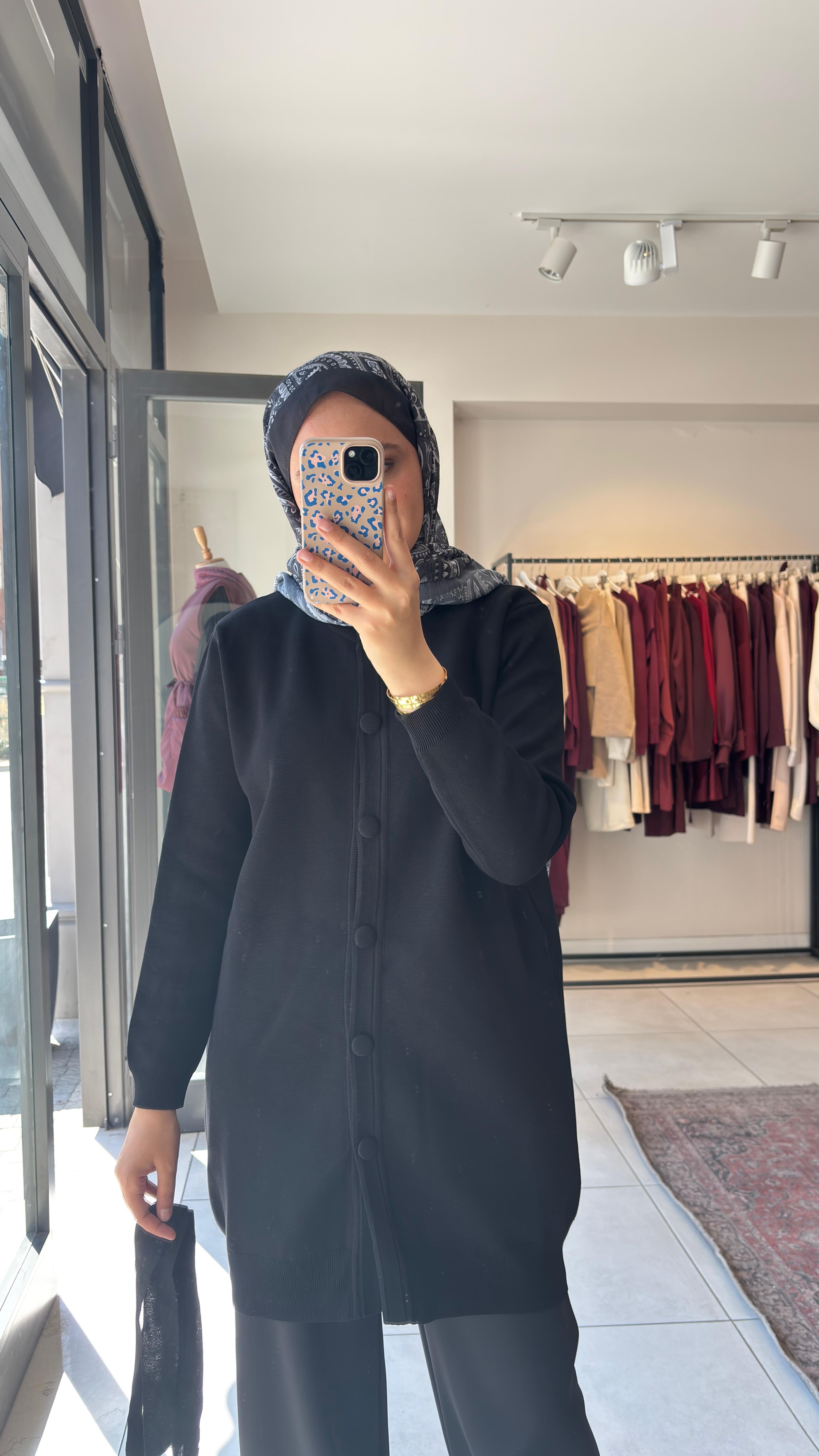 Bomber Hırka Siyah