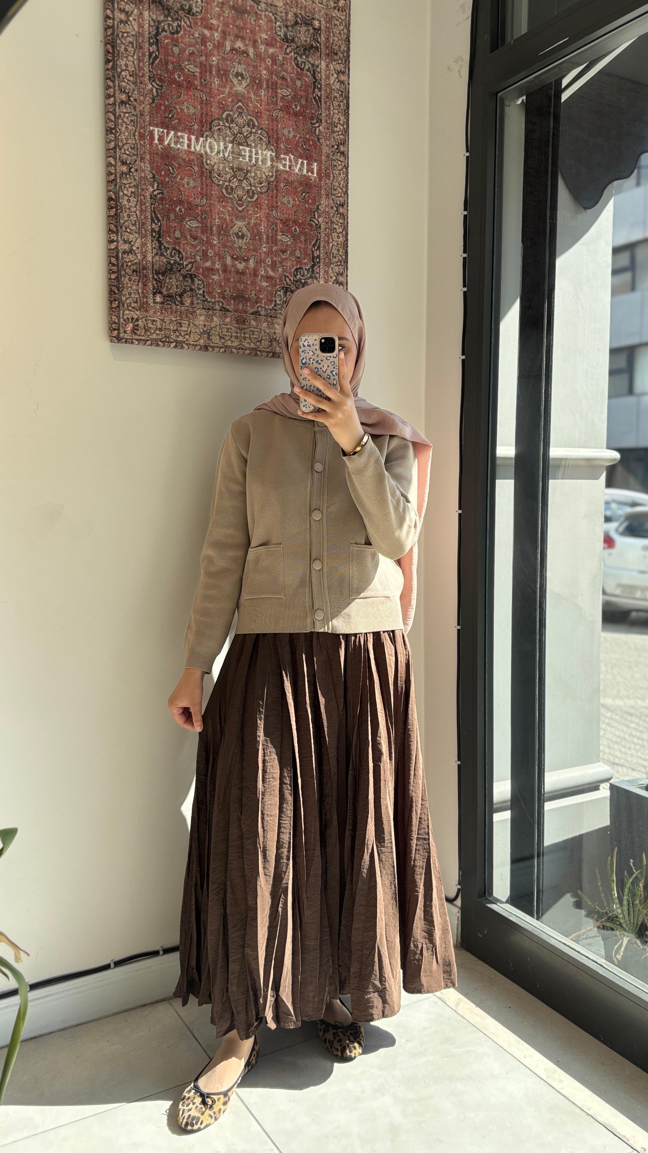 Bomber Mini Hırka Vizon