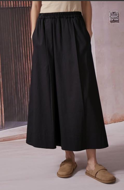 Poplin Etek Siyah