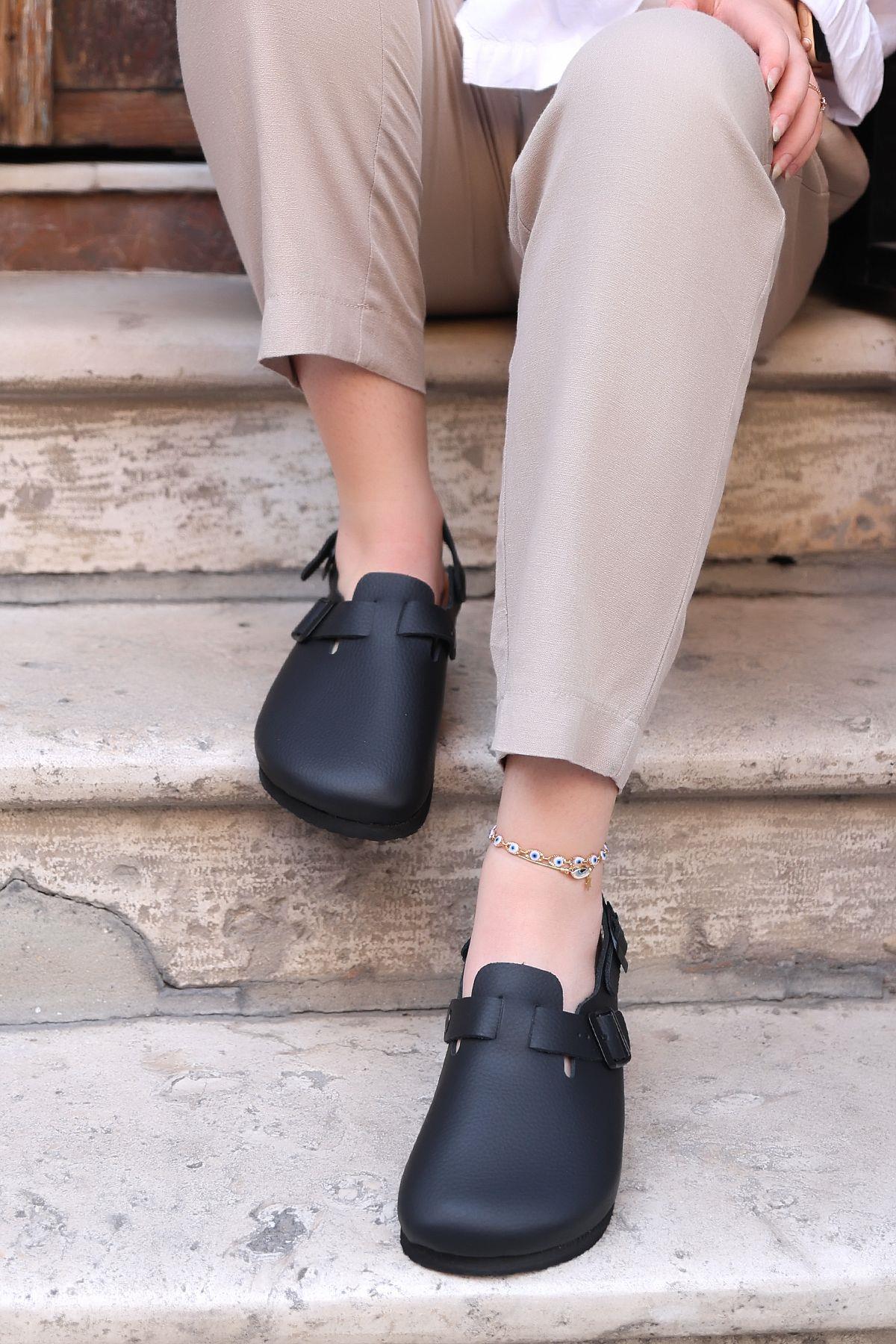 PALERMO HAKİKİ DERİ MANTAR TABAN UNISEX TERLİK