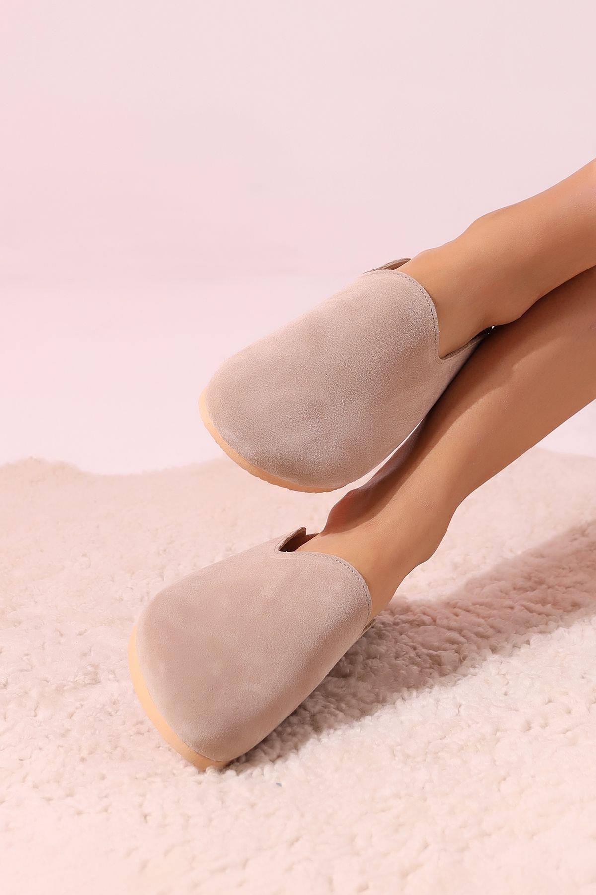 ROMA HAKİKİ DERİ ORTOPEDİK MANTAR TABAN UNISEX TERLİK
