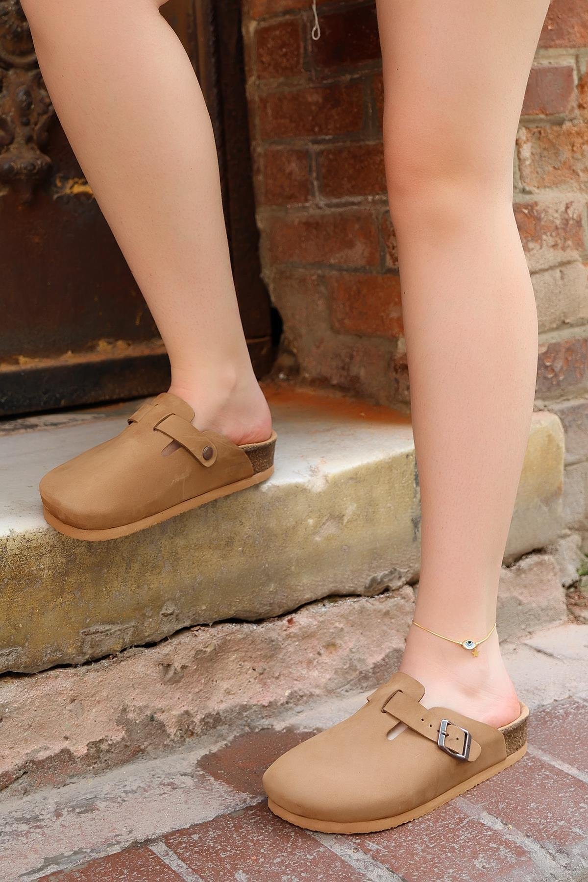 TORİNO HAKİKİ DERİ MANTAR TABAN UNISEX TERLİK