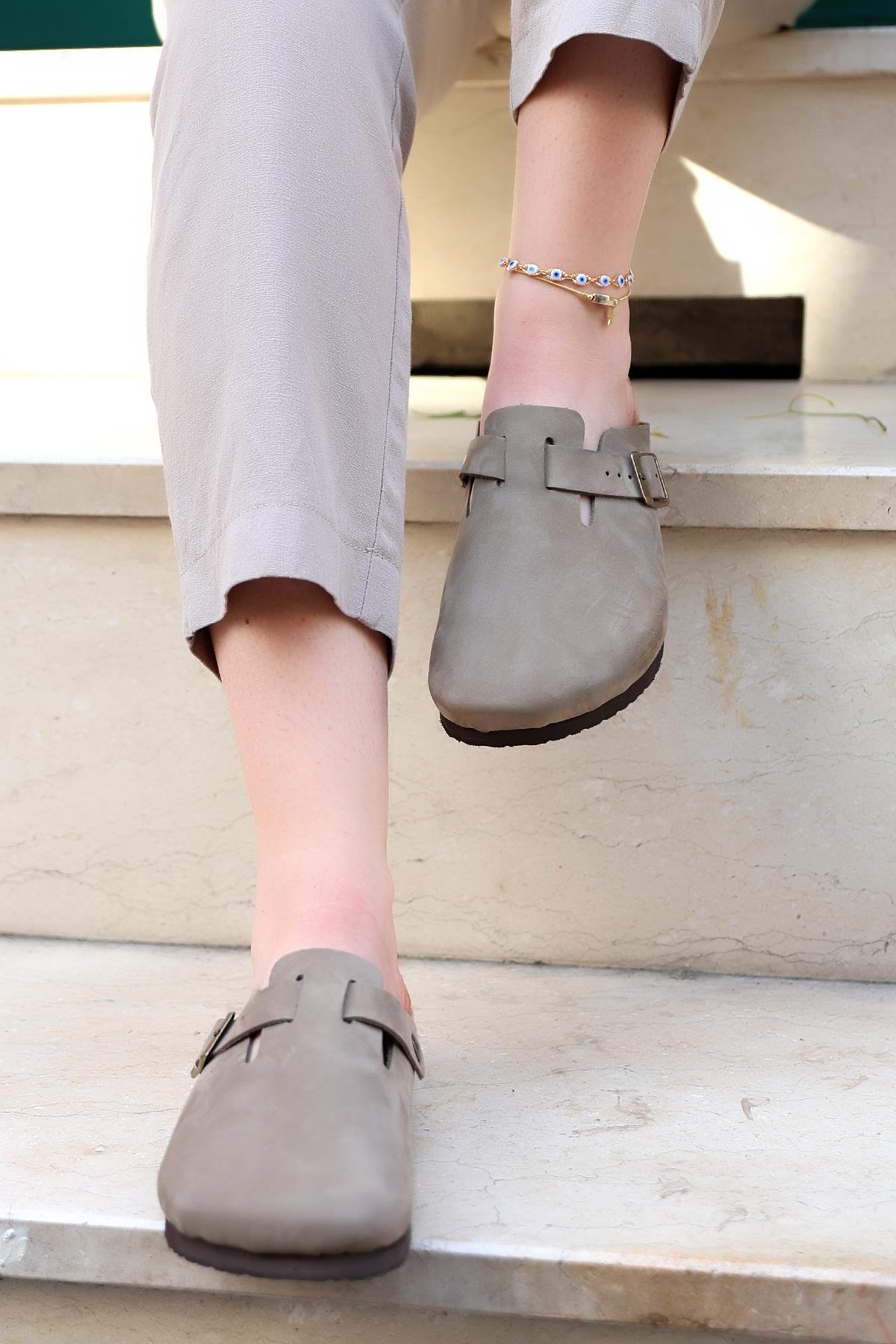 TORİNO HAKİKİ DERİ MANTAR TABAN UNISEX TERLİK