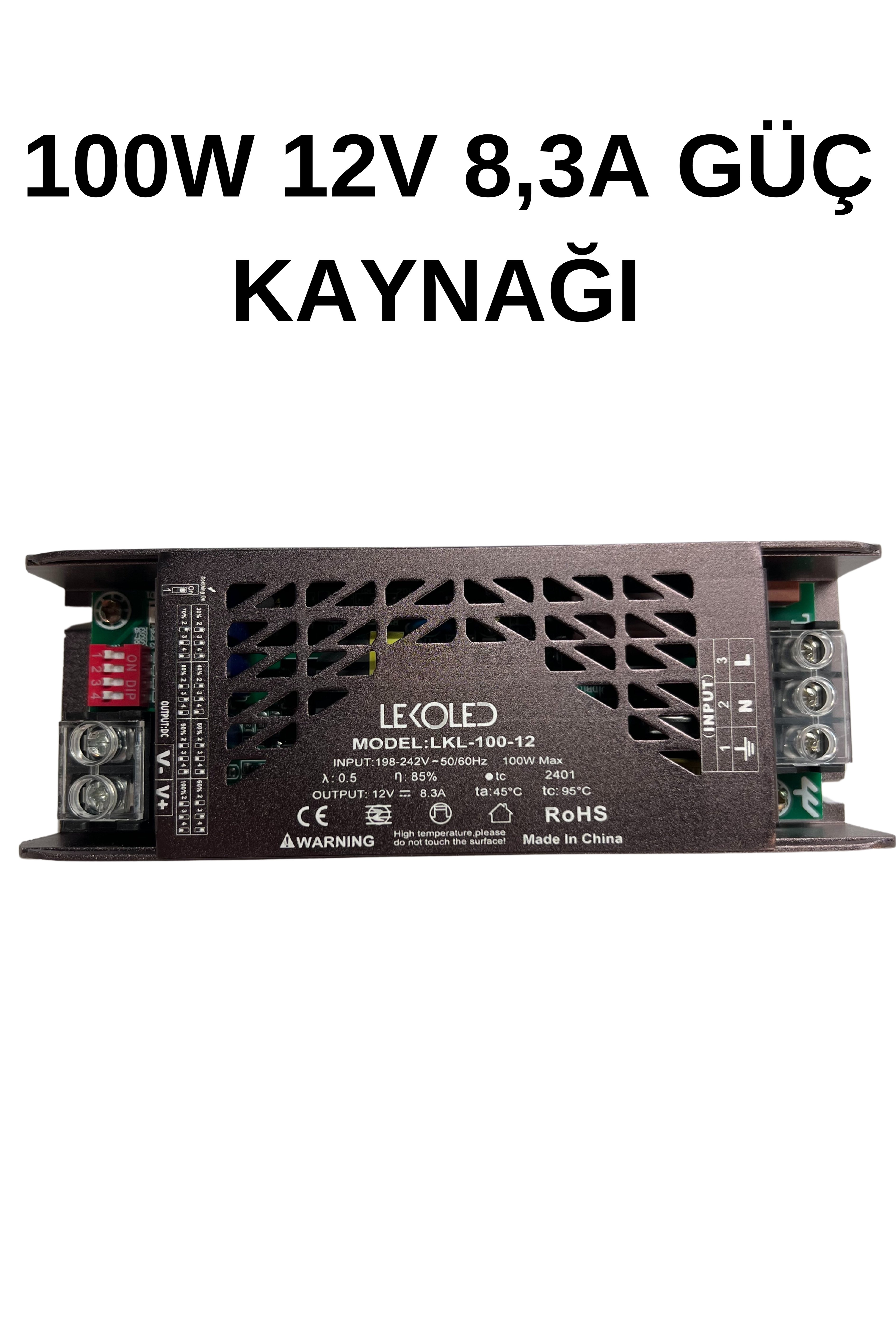 100W 12V 8,3A GÜÇ KAYNAĞI İÇ MEKAN 