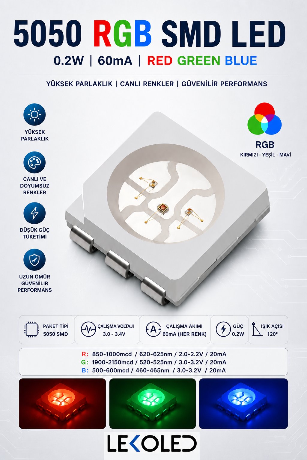 5050 RGB SMD LED  LKL