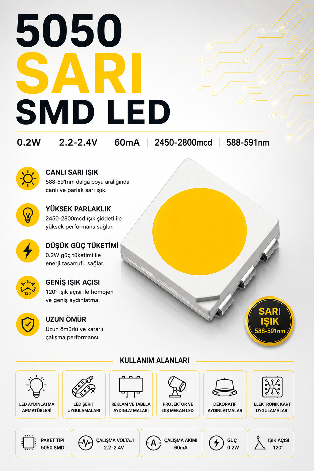 5050 SARI SMD LED 