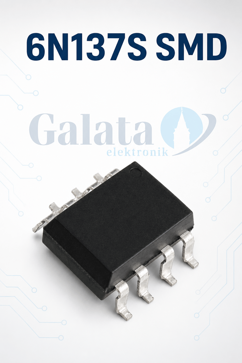 6N137S Fairchild SMD-8 10Mbit/s Yüksek Hızlı Optokuplör