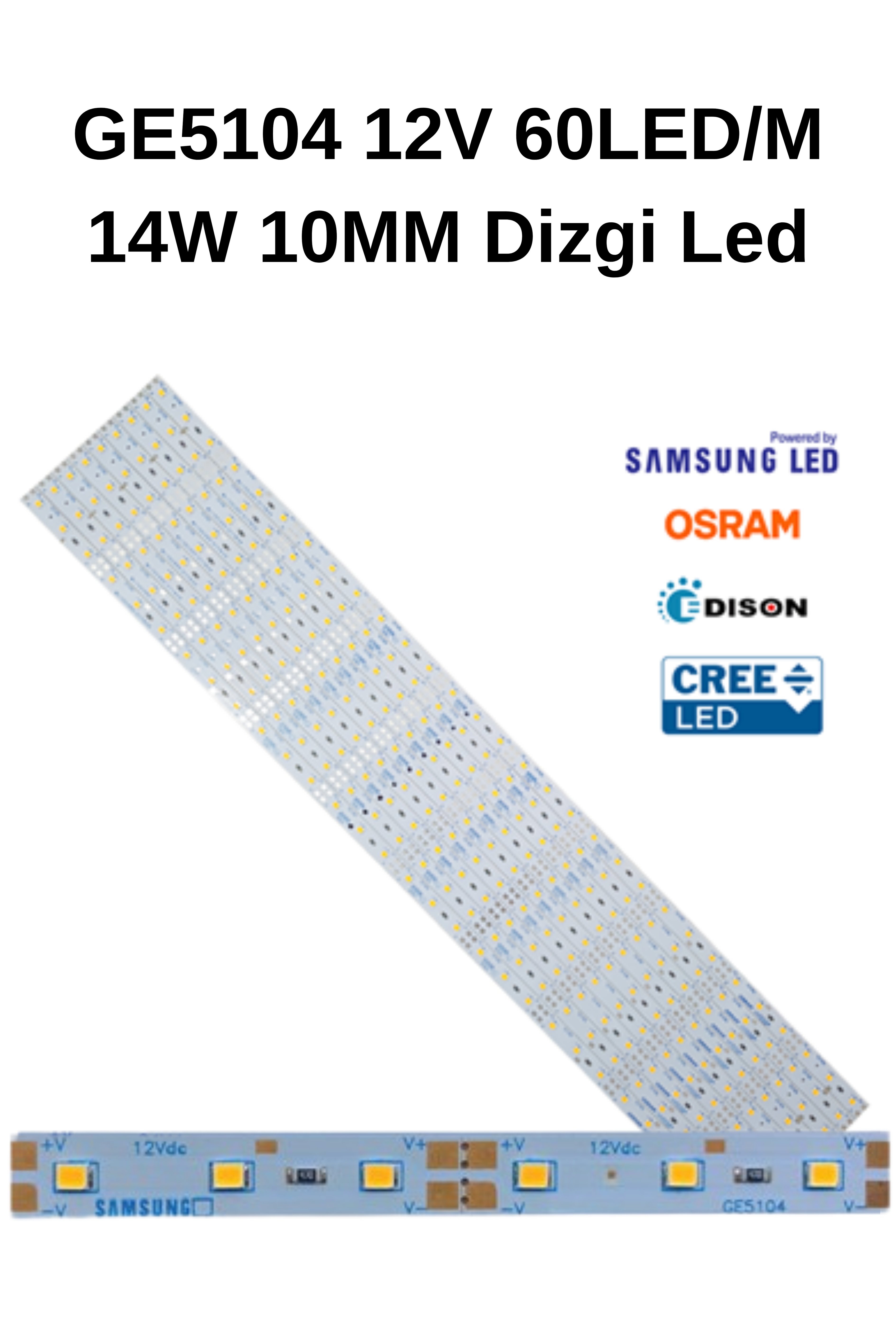 GE5104 12V 60LED/M 14W 10MM Dizgi Led