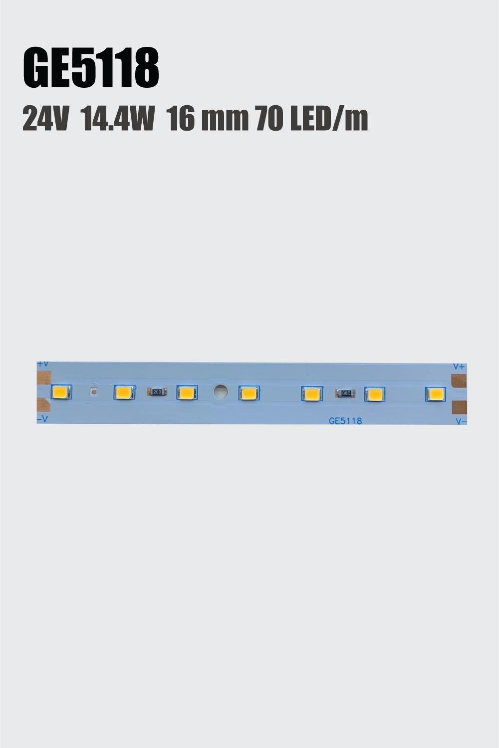 GE5118 24V 70LED/M 14W 16MM Dizgi Led