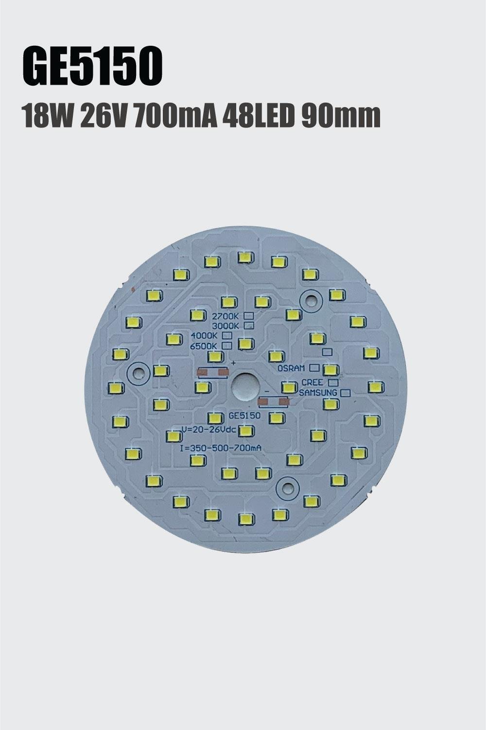 GE5150 18W 26V 700MA BEYAZ 6500K 48LED 90MM
