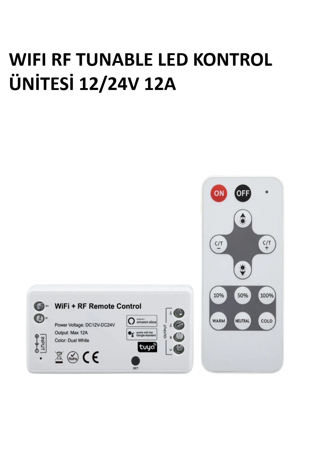 WIFI RF TUNABLE LED KONTROL ÜNİTESİ 12/24V 12A