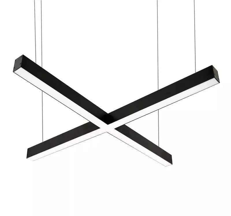 X Linear Ledli 100 x100 cm Modern Led Sarkıt Siyah 5x8 Kasa 