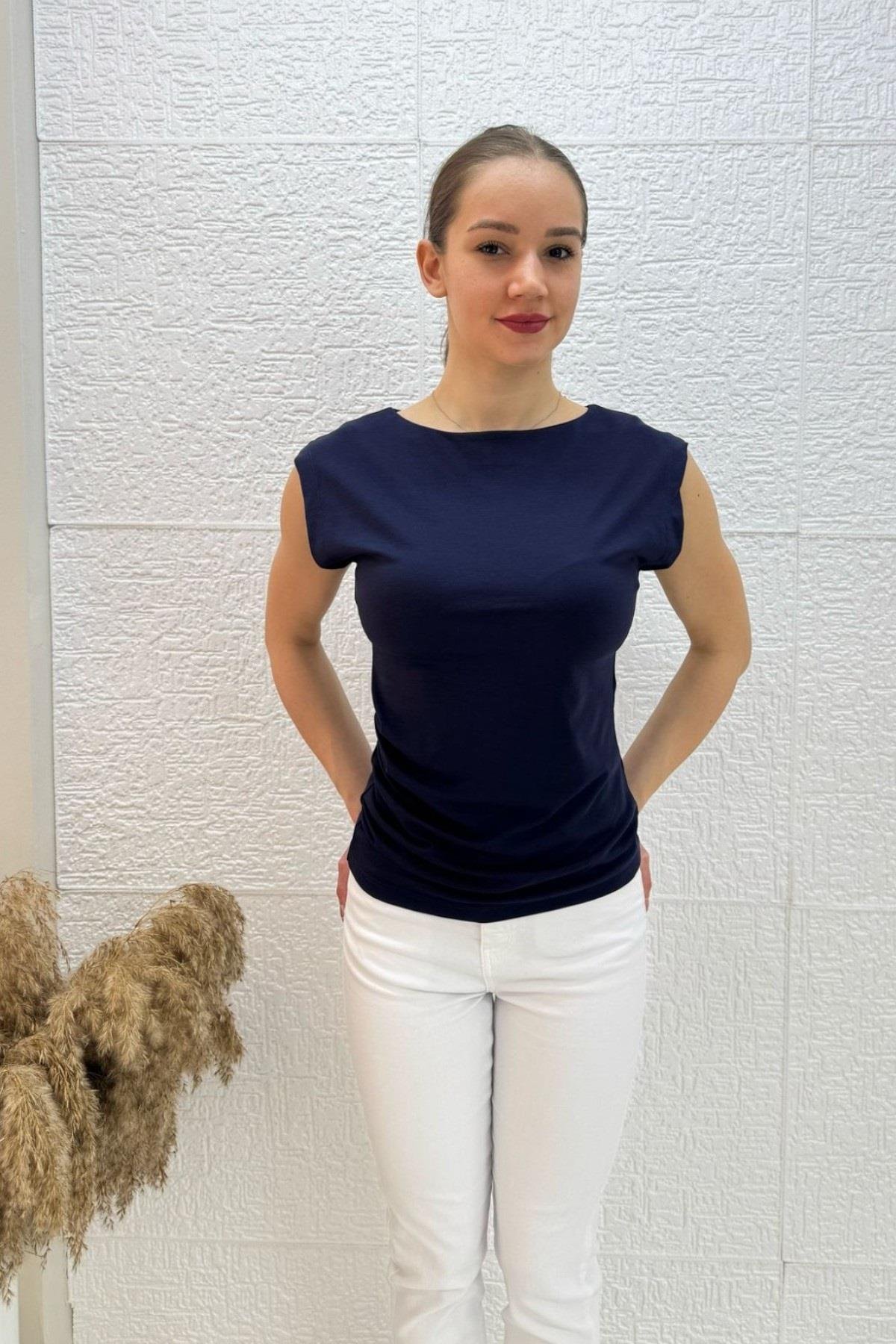 Bebe Marka Yanı Drape Detaylı Modal Kumaş Kolsuz Body 28757