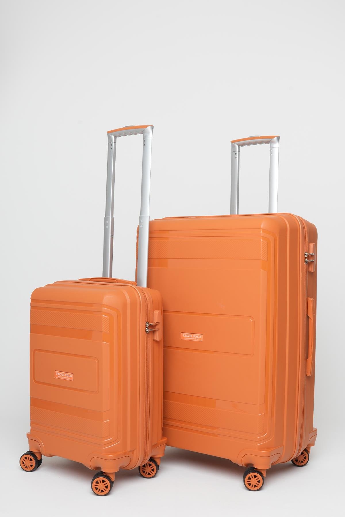 Travel Polo 2'li Valiz Seti (Küçük Büyük) Kırılmaz Hardal 1017