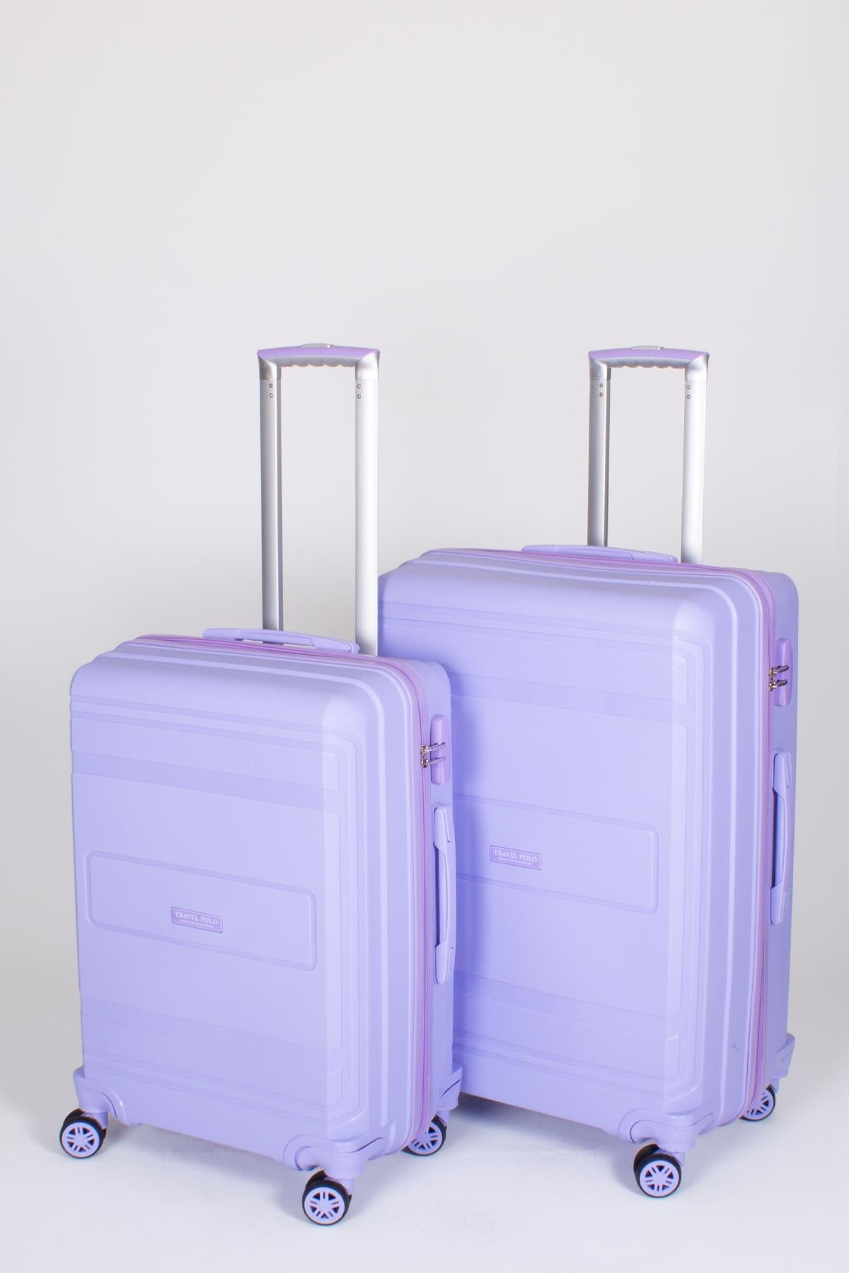 Travel Polo 2'li Valiz Seti (Orta Büyük) Kırılmaz Lila 1017